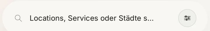 Feesto App: das Suchfeld